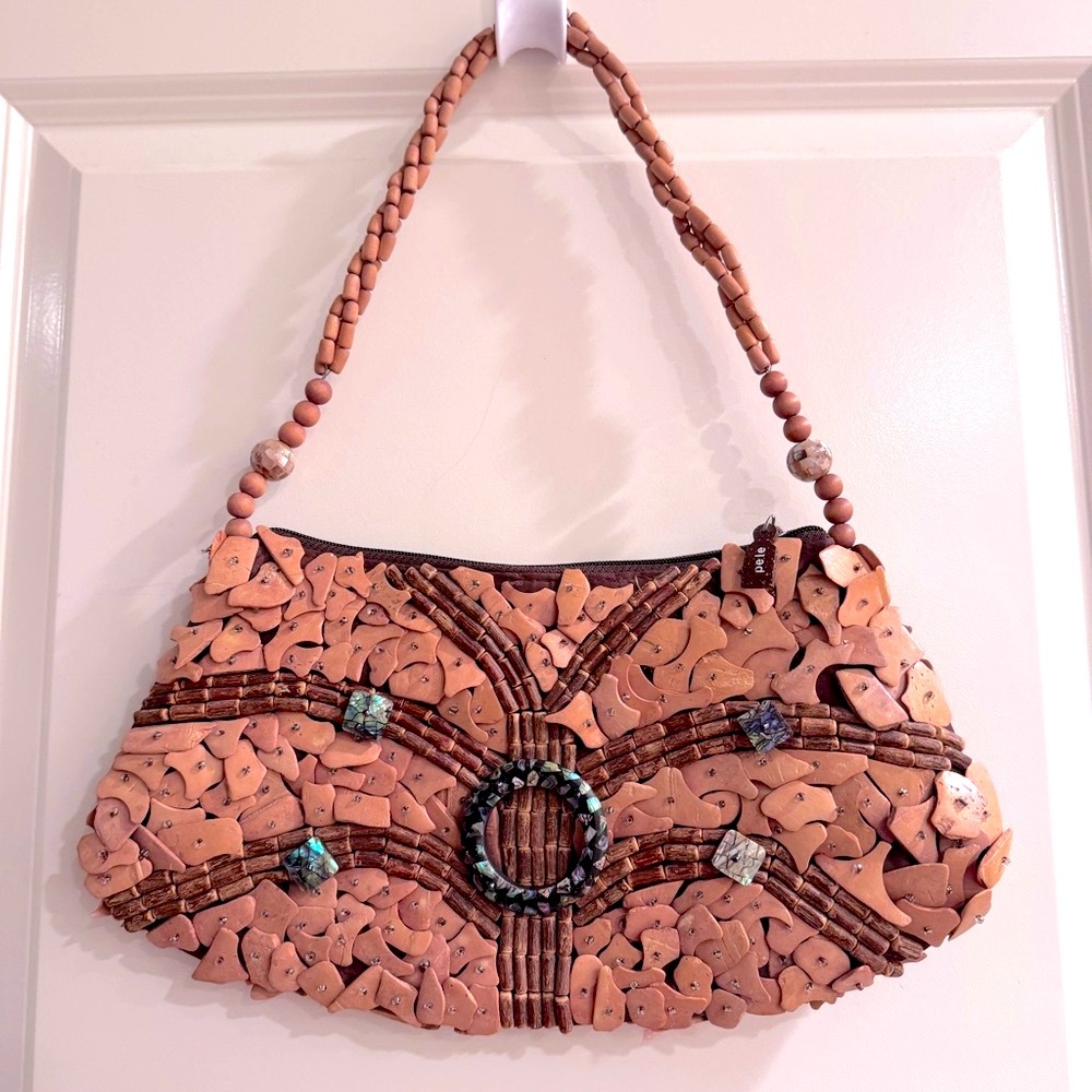 PELE Beaded Handmade Purse Handbag Women's Bag - NWOT